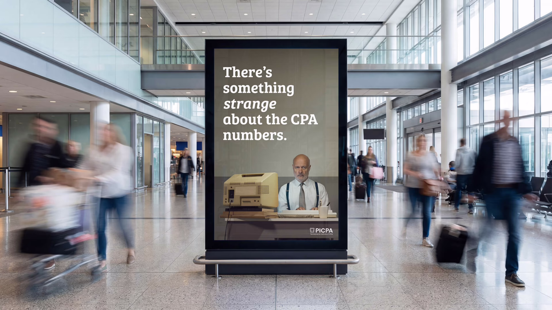 PICPA billboard in busy airport