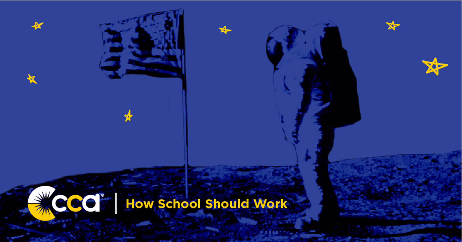 CCA facebook creative with astronaut