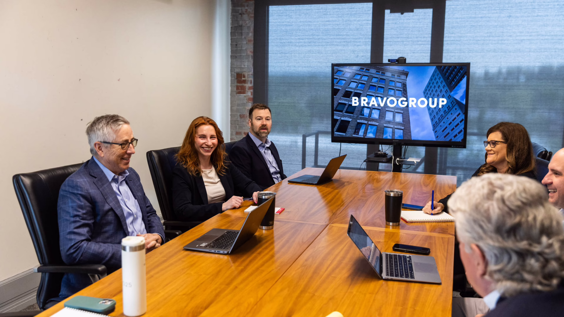 Diverse group of business professionals in a conference room