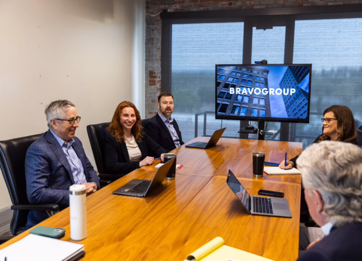 Diverse group of business professionals in a conference room