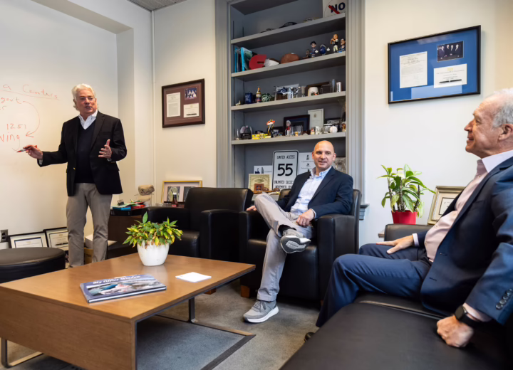 Business professionals brainstorming