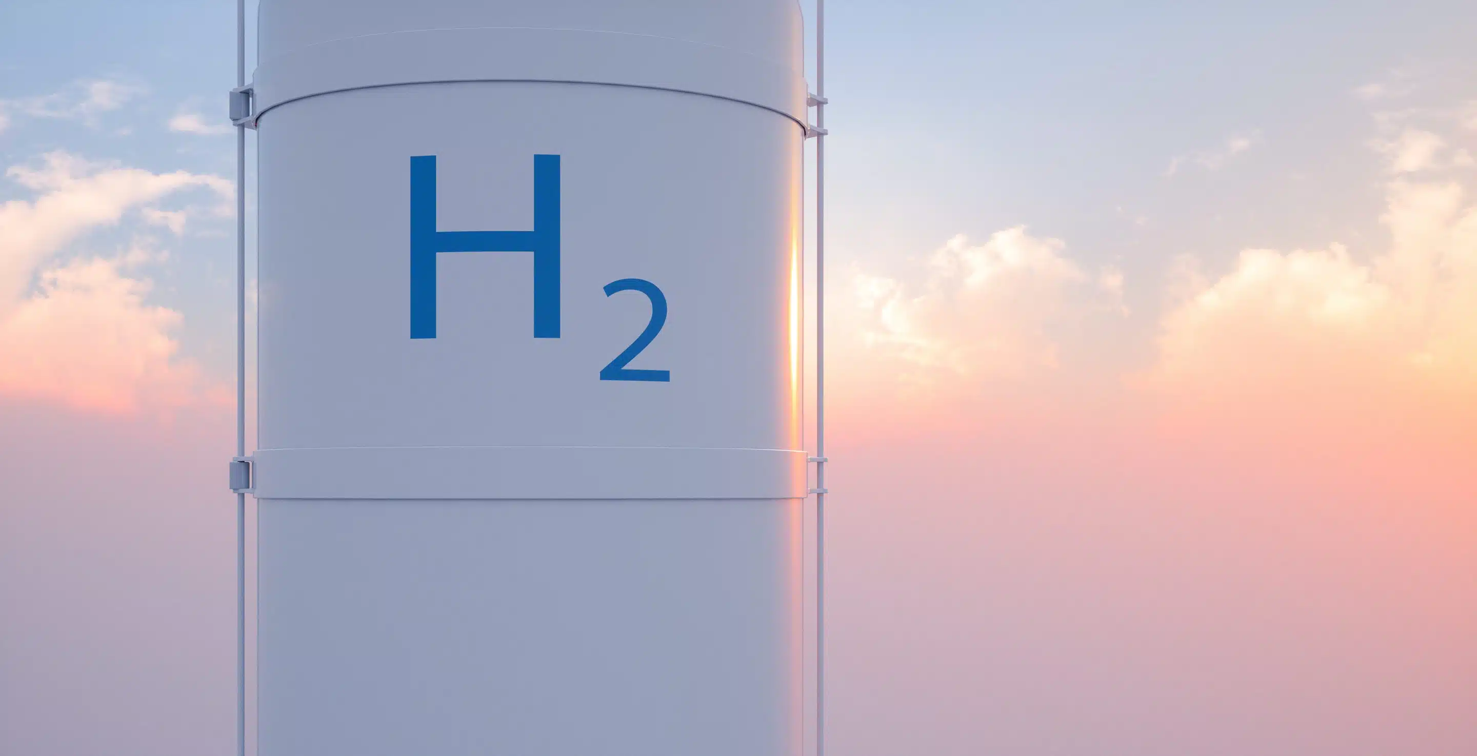 Hydrogen Storage Tank In Renewable Energy With Sky View Background Hydrogen Storage Tank In Renewable Energy With Sky View Background
